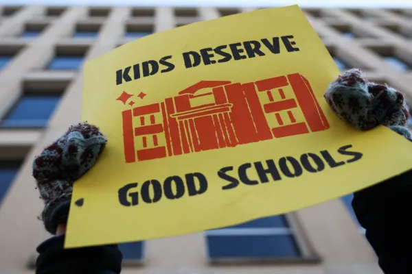 Kids Deserve Good Schools sign