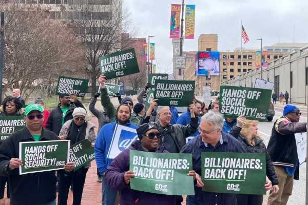 AFSCME members at a Social Security rally