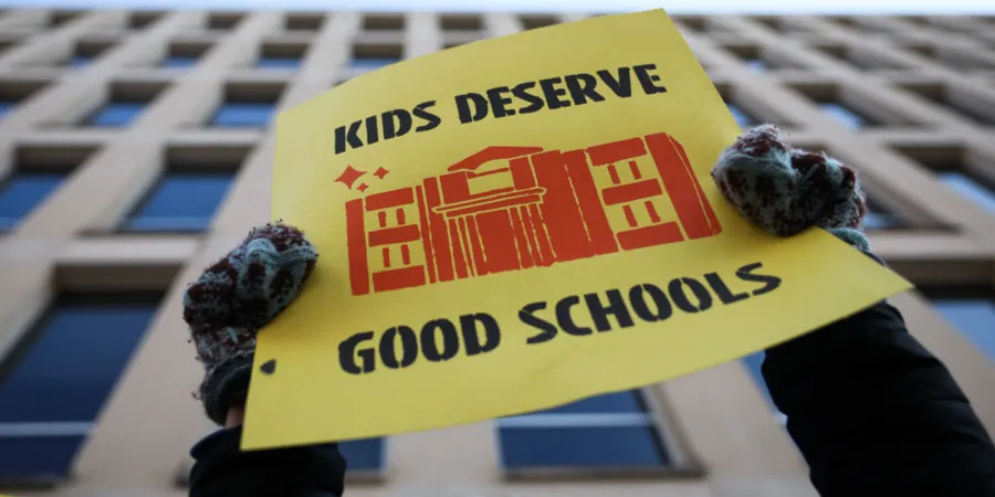 Kids Deserve Good Schools sign