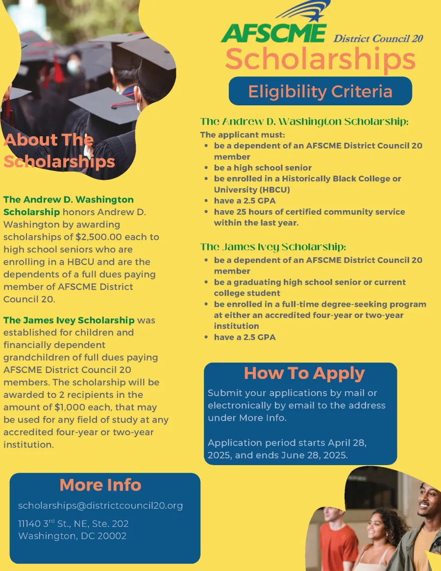 Council 20 Scholarship Flyer 2025