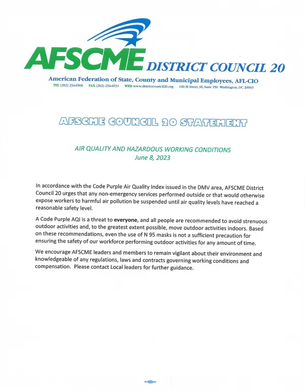 Air Quality Statement